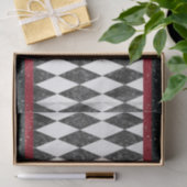 Klassische Schwarz-weiße Harlequin Raute Diamant Seidenpapier (Geschenk)