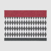 Klassische Schwarz-weiße Harlequin Raute Diamant Seidenpapier (Vorderseite)