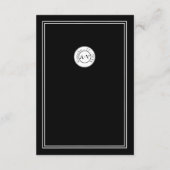 Klassische Schwarz-weiße Hochzeitdetails Begleitkarte (Rückseite)