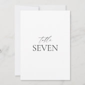 Klassische Schwarz-weiße Hochzeitskarte (Rückseite)