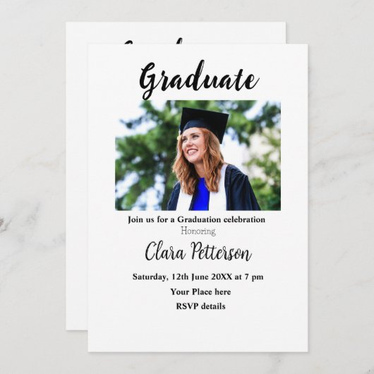 klassische Schwarz-weiße Klasse hinzufügen Jahr sc Ankündigung (Vorne/Hinten)