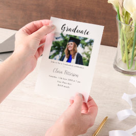 klassische Schwarz-weiße Klasse hinzufügen Jahr sc Pergament Einladungen