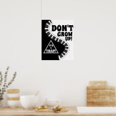 Klassische schwarz-weiße Klaviertasten erwachsen n Poster (Küche)