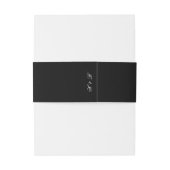 Klassische Schwarz-weiße Monogramm-Kalligrafie-Hoc Einladungsbanderole (Rückseitenbeispiel)