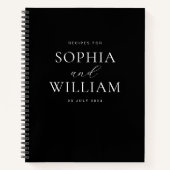 Klassische Schwarz-Weiße Paare Rezept Notizblock (Vorderseite)