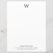 Klassische Schwarz-weiße Personalisierte Stationär (Vorderseite)