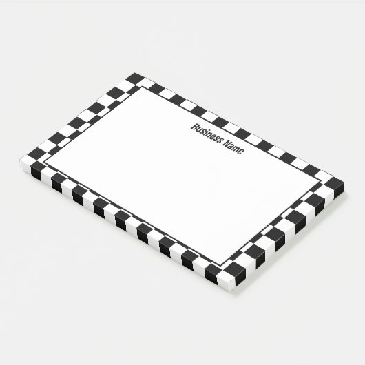 Klassische schwarz-weiße Post-It-Notes Post-it Klebezettel (angewinkelt)