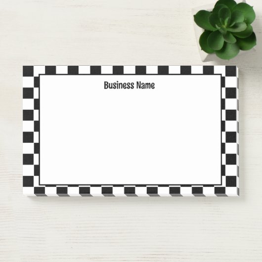 Klassische schwarz-weiße Post-It-Notes Post-it Klebezettel (Büro)