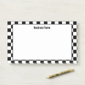 Klassische schwarz-weiße Post-It-Notes Post-it Klebezettel (Auf Schreibtisch)