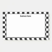 Klassische schwarz-weiße Post-It-Notes Post-it Klebezettel (Vorderseite)