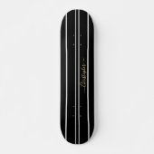 Klassische Schwarz-weiße Streifen Cooler Skater Mo Skateboard (Front)