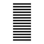 Klassische Schwarz-weiße Streifen Goldene Etikette Werbekarte (Hinten)