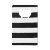 Klassische schwarz-weiße Streifen Kreditkartenflaschenöffner (Vorderseite)