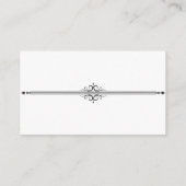 Klassische schwarz-weiße Vintage-QR-Code-Hochzeit Begleitkarte (Rückseite)