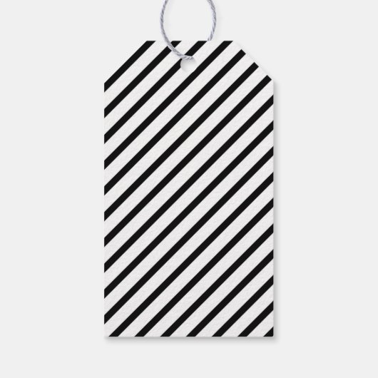 Klassische Schwarz-weiße Weihnachtsgeschenke Geschenkanhänger (Rückseite)