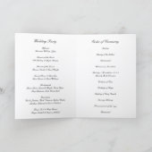 Klassische schwarz-weiße zeitlose Hochzeit Programm (Innenseite)