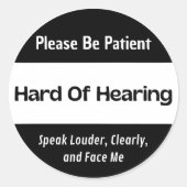 Klassische schwarze Aufkleber (Vorderseite)