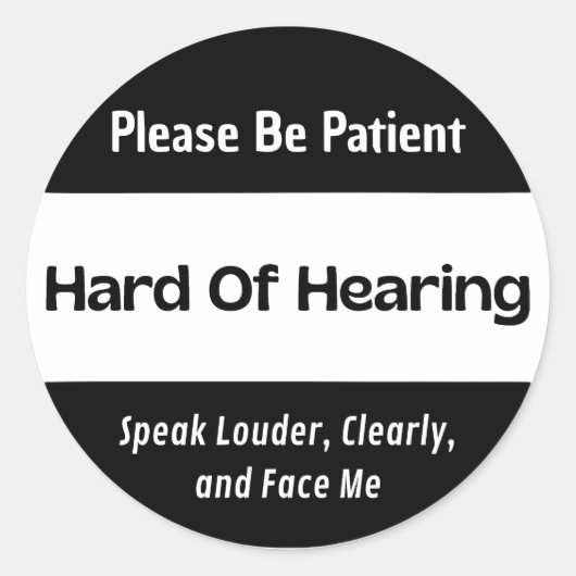 Klassische schwarze Aufkleber (Vorderseite)