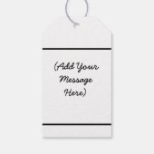 Klassische schwarze "Danke"-Geschenketiketten Geschenkanhänger (Rückseite)