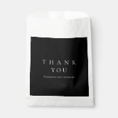 Klassische schwarze einfache Hochzeit Geschenktütchen (Vorderseite)