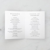Klassische schwarze einfache Hochzeit Programm (Innenseite)