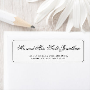 Klassische Schwarze Elegante Kalligrafie Einfach