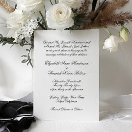 Klassische Schwarze Elegante Kalligrafie | Feierli Einladung