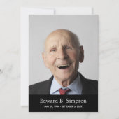 Klassische Schwarze Feier mit Foto Einladung (Vorderseite)