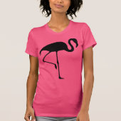 Klassische schwarze Flamingo-Silhouette T-Shirt (Vorderseite)