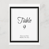 Klassische schwarze Grenz-Tischkarte Postkarte (Vorderseite)