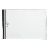 Klassische schwarze Grenze mit Monogramm Kissenbezug (Vorderseite-Links)