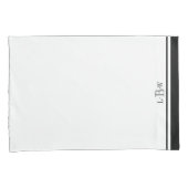 Klassische schwarze Grenze mit Monogramm Kissenbezug (Vorderseite-Rechts)