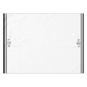 Klassische schwarze Grenze mit Monogramm Tischdecke (Vorderseite (Horizontal))