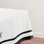 Klassische schwarze Grenze mit Monogramm Tischdecke (Beispiel)