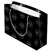 Klassische schwarze Großpackung mit individuellem Große Geschenktüte (Rückseite Schrägansicht)