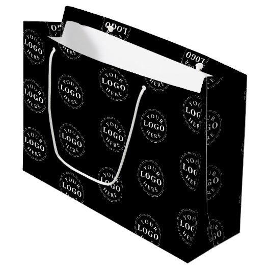 Klassische schwarze Großpackung mit individuellem Große Geschenktüte (Vorderseite Schrägansicht)