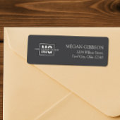 Klassische Schwarze Initials Monogramm-Rücksendead