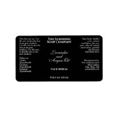 Klassische schwarze Kosmetiktröpfchen Flasche Adressaufkleber (Vorne)