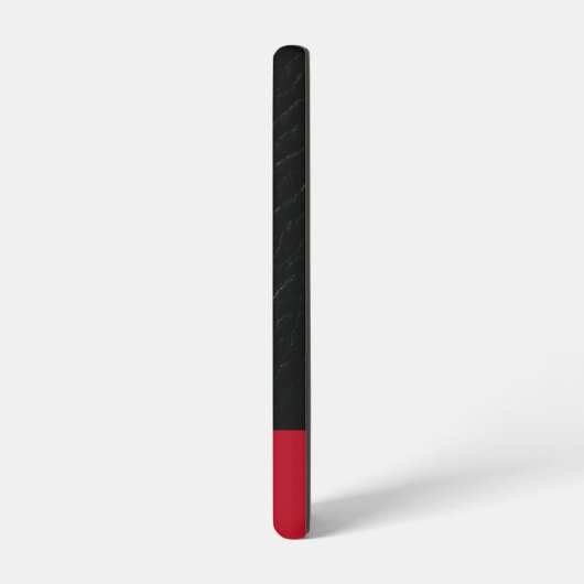 Klassische schwarze Leder Inspirierte Telefonabdec Samsung Galaxy Hülle (Linke Seite)