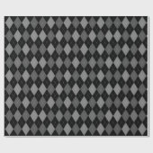 Klassische Schwarze Raute Weihnachtsfeiertag Geschenkpapier (Flach)