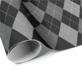 Klassische Schwarze Raute Weihnachtsfeiertag Geschenkpapier (Rolleneckpunkt)