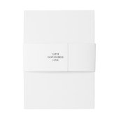 Klassische Schwarze Schriftzeichen-Braut & Groomna Einladungsbanderole (Rückseitenbeispiel)