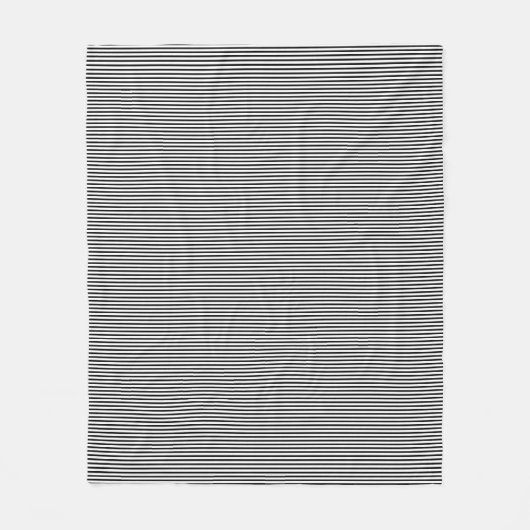 Klassische schwarze Streifen-Fußleiste Fleecedecke (Vorderseite)