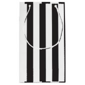 Klassische schwarze Streifen Kleine Geschenktüte (Rückseite)