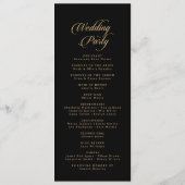 Klassische schwarze und goldene Hochzeit im Tea-Le Programm (Rückseite)