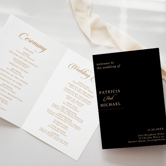 Klassische schwarze und goldene Kalligrafie gefalt Programm