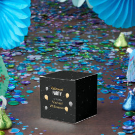 Klassische schwarze und goldene Ruhestandsfeier Geschenkschachtel