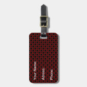 Klassische schwarze und rote Gepäckmarke Gepäckanhänger (Vorderseite vertikal)