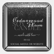 Klassische schwarze und silberne Produktverpackung