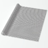 Klassische schwarze und weiße Punkte Geschenkpapier (Ungerollt)